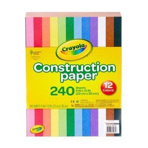 Crayola 240-Sheet Construction Paper 12-Color
